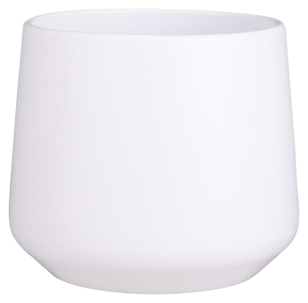 Mica Decorations Blumentopf - weis - matt - Keramik - Produktbild 