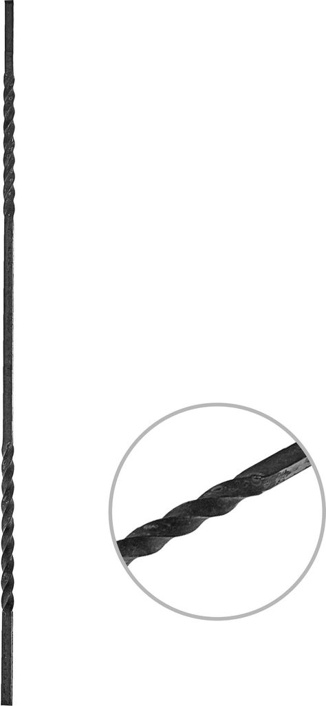 Schmiedeeisen Geländerstab Gedreht Torstab Geländer Zaunstab Zierstab Stab 950Mm(12X12Mm)