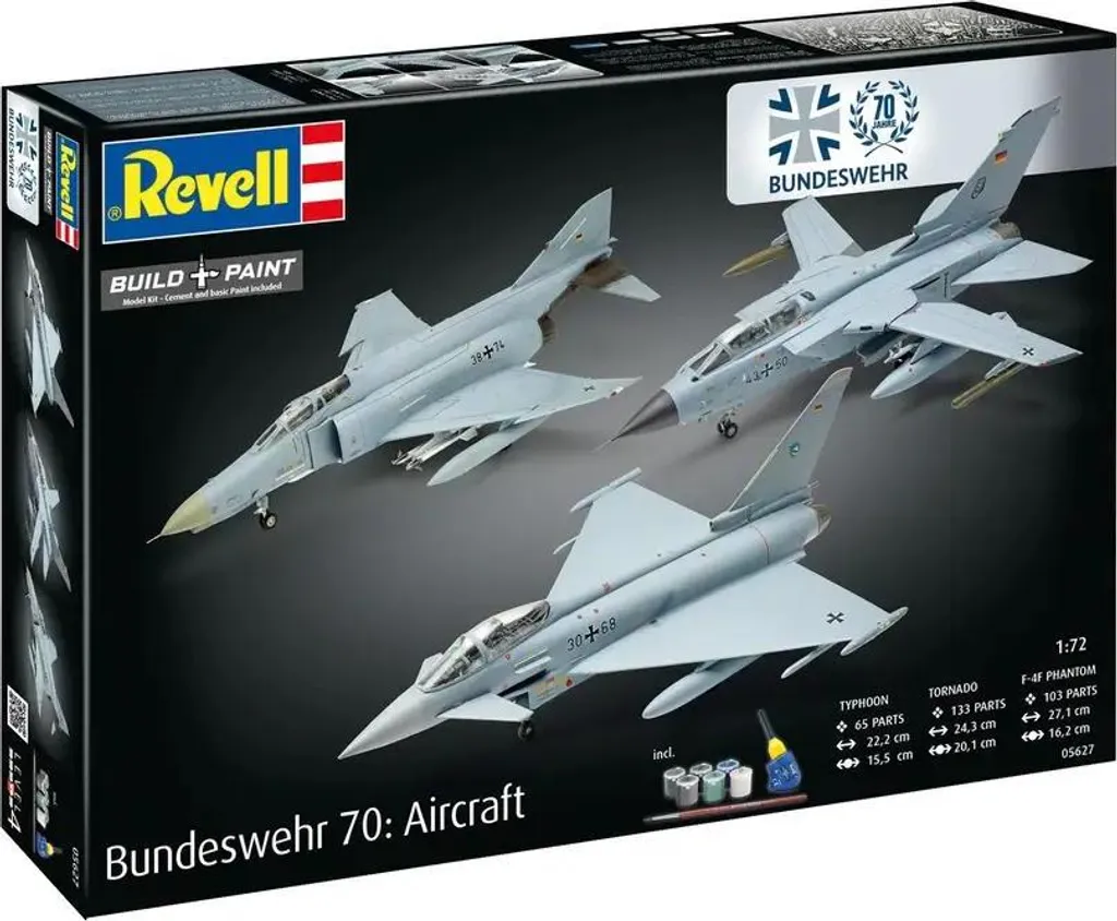 Kit Complet Maquette Revell Avions Militaires sans Manque Échelle 1:72