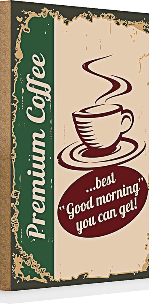 Holzschild Retro 20x30cm Kaffee Premium Coffee