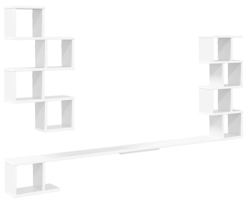 vidaXL Wandmontage TV-plank, wit, 160 x 15 x 94 cm, Productafbeelding 