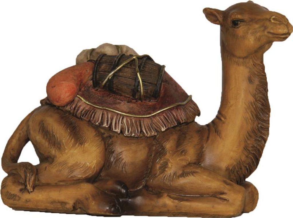 Krippentiere Kamel Krippenfigur für Weihnachtskrippe Polyresin bemalt 10 cm 
