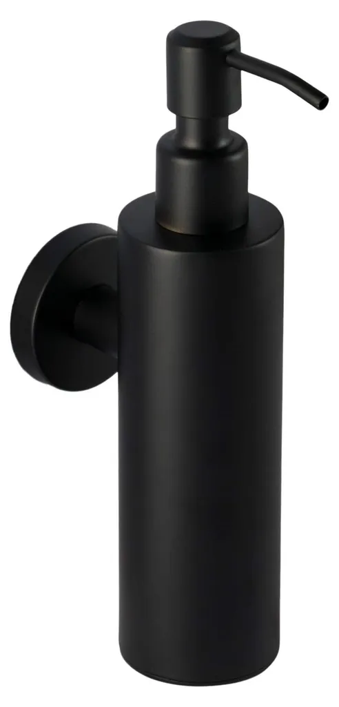 Porte-savon mural suspendu en inox noir pour salle de bains et WC chic