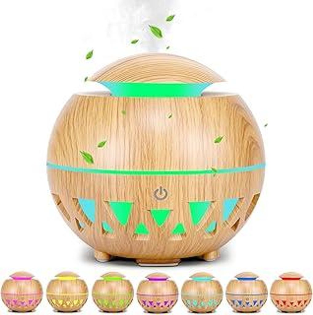 160 ml Aroma Diffuser Ätherische Öle, Lufterfrischer mit 7-farbigem LED, USB, Automatischer Abschaltfunktion, Kleiner Ultraschall Luftbefeuchter ...