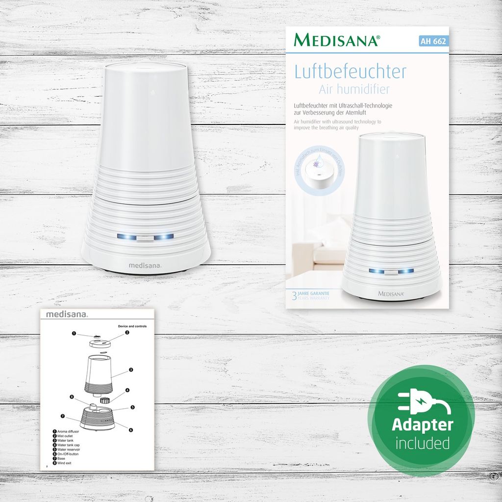 medisana AH 662 Ultraschall Luftbefeuchter für spürbar Produktbild 6