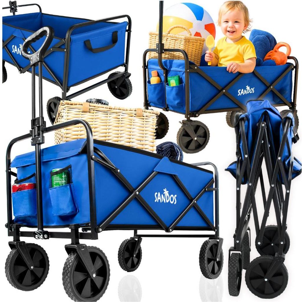 Sunshine Strandwagen blau faltbar Tourist Strand Camping 100kg