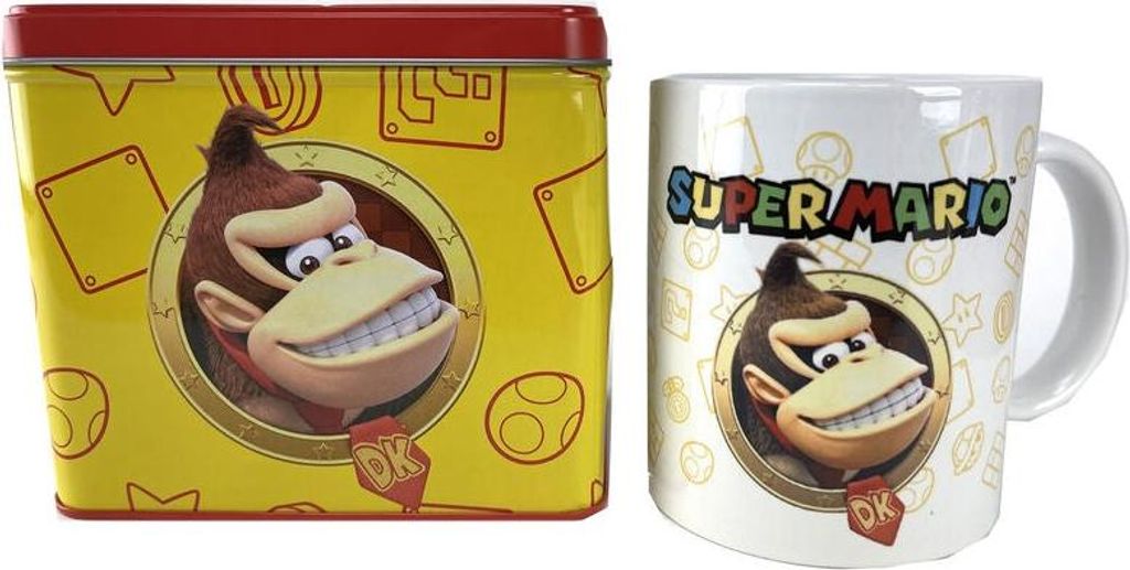 Nintendo Super Mario Bros Donkey Kong Tasse + Geld-Box-Set
