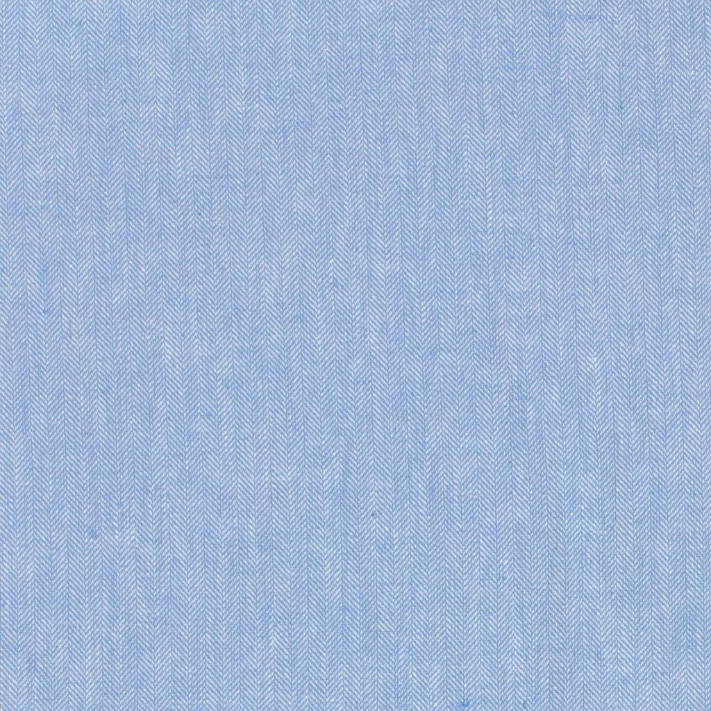 Leinen Baumwollstoff Chambré Melange Fischgrät 1/2 Meterware 140cm Sommer