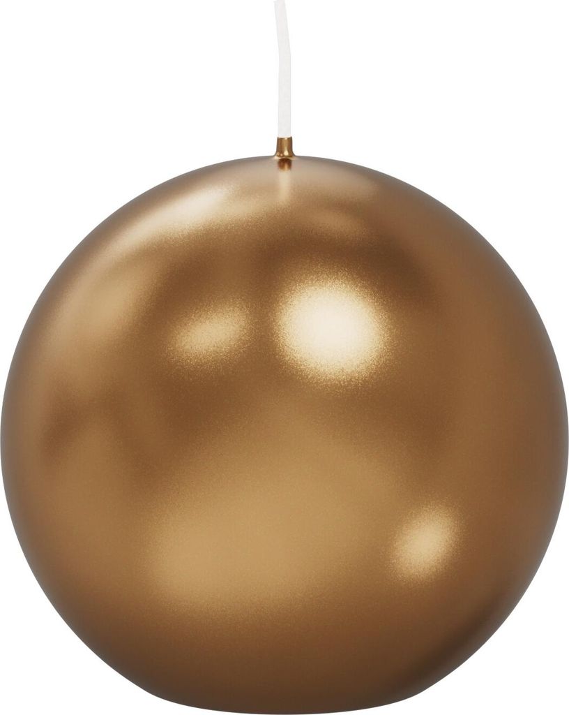 Kugelkerzen Gold Ø 70 mm, 12 Stück