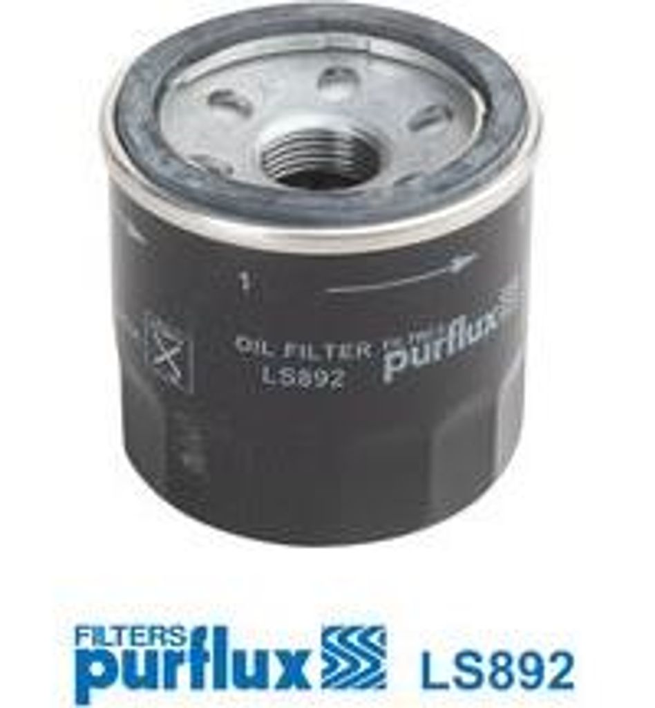 PURFLUX LS892 Ölfilter OE PF1237 kompatibel mit Insight, Bayon, i10, Carens, Cerato, Clarus, Picanto, Pride, Rio, Roadster, Sephia, Shuma, 2, 3, 6...