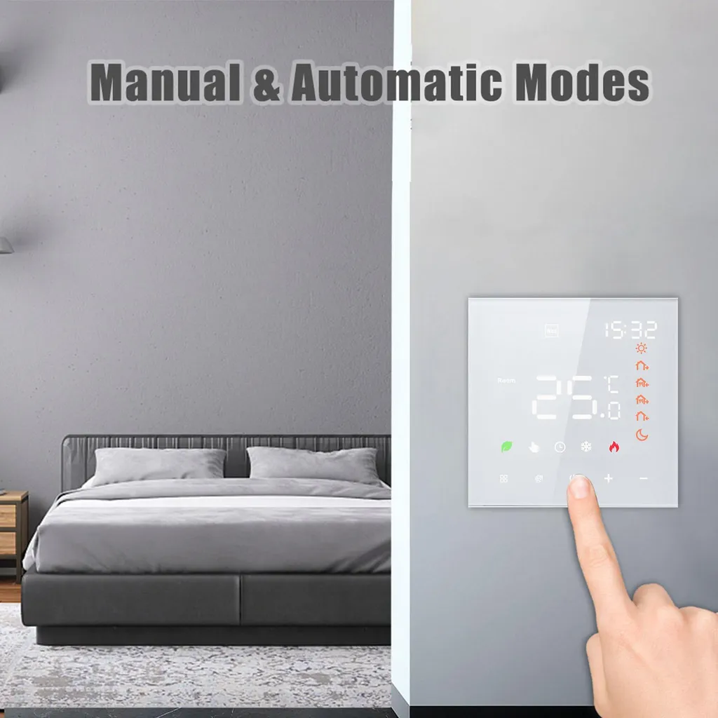 Thermostat d'ambiance 16A programmable avec écran LCD tactile pour sol - 6