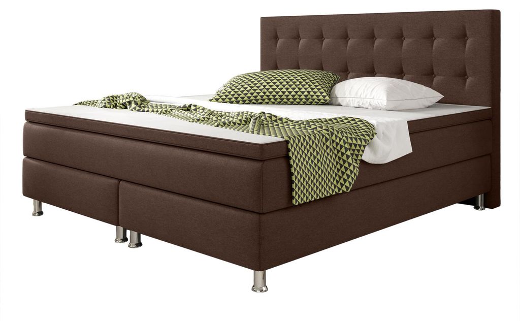 Inter Handels Boxspringbett Köln, 180x200, Braun Produktbild 
