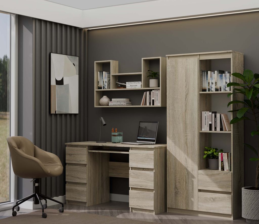 Wandregal INDREK – Eiche Sonoma Produktbild 3