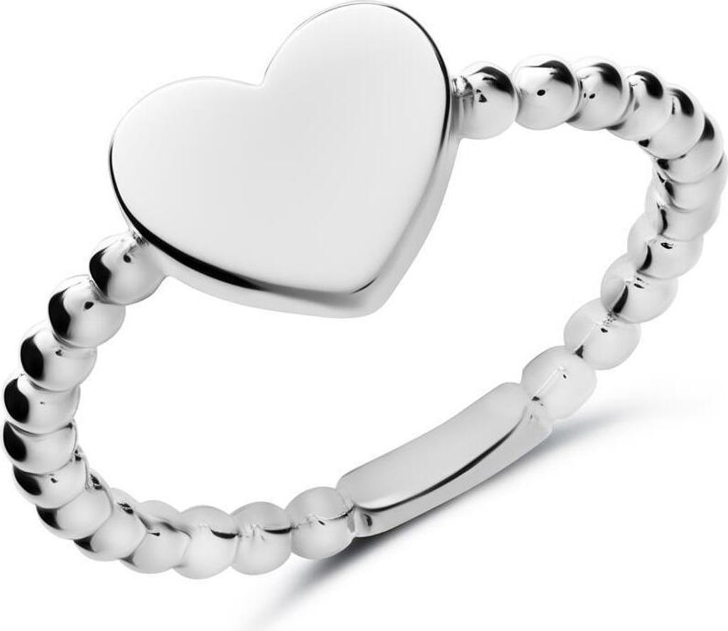 Unique Herzring für Damen aus 925er Sterlingsilber (Größe: 52mm)