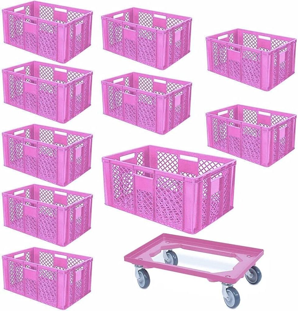 10 Eurobehälter, LxBxH 600x400x320 mm, lebensmittelecht + 1 Produktbild 