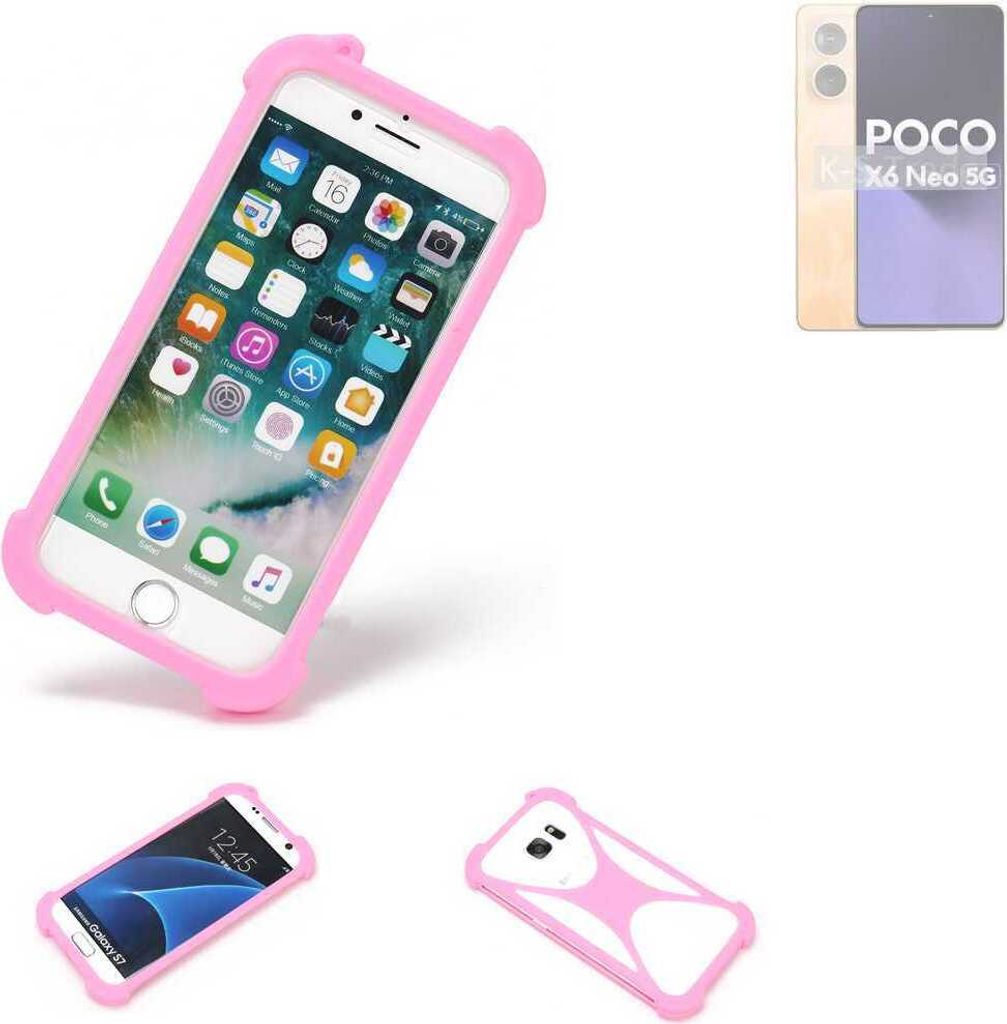 K-S-Trade Handy Hülle kompatibel mit POCO X6 Neo Schutz Hülle Bumper Silikon Schutz Hülle Cover Case Silikoncase Silikonbumper TPU Softcase
