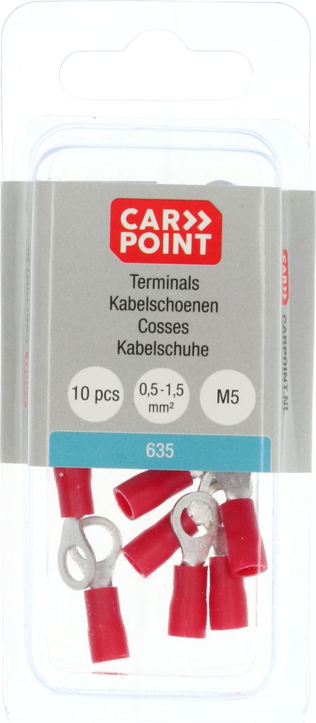 Carpoint Ringkabelschuh 635 M5 Rot 10 Stück