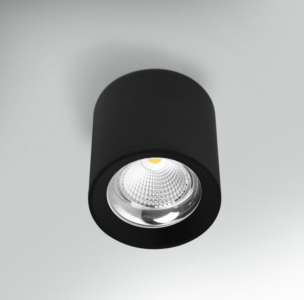 CENTURY LED-Deckenleuchte RONDO schwarz, Durchmesser 170 x 185 mm, 35 W, 230 V, 3000 K, 45°C, Schutzart IP20