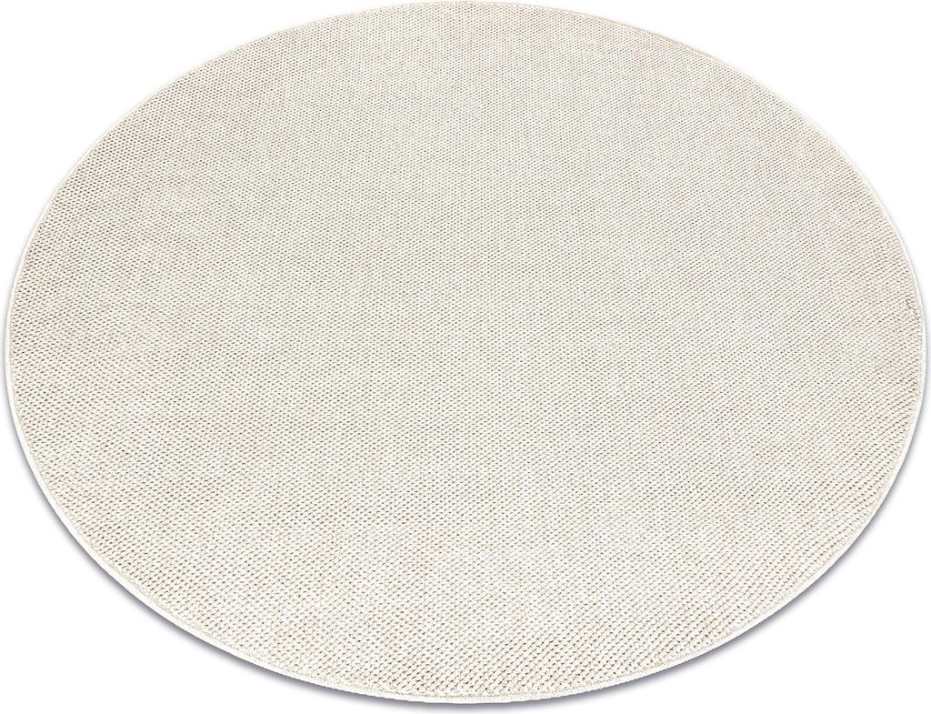 Teppich CASABLANCA LOOM Kreis creme, Schleife weich drinnen & draußen beige rund 200 cm