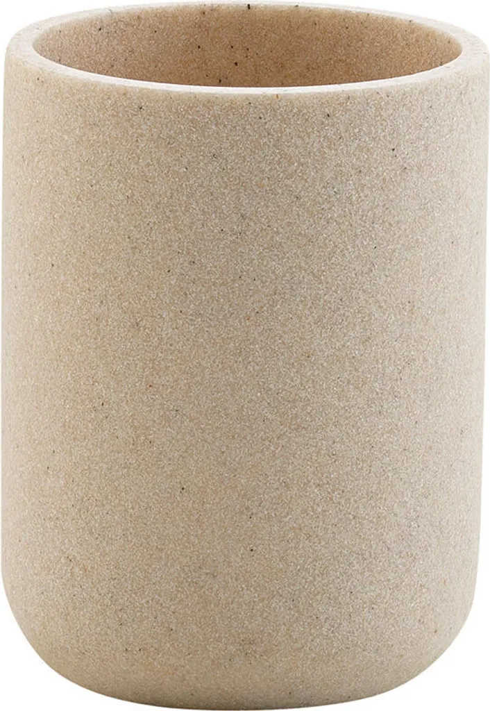 Accessorio Bagno Bicchiere SABBIA Beige - Organizer Spazzolini Pietra