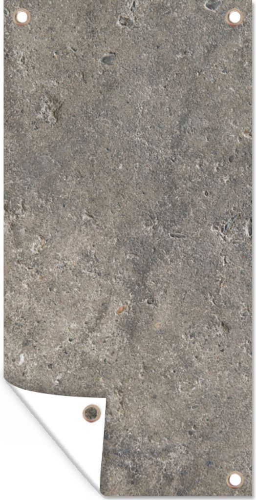 MuchoWow 80x160 cm Outdoor-Poster Gartendeko Sichtschutz Garten Poster für den Garten Wand - Beton - Grau