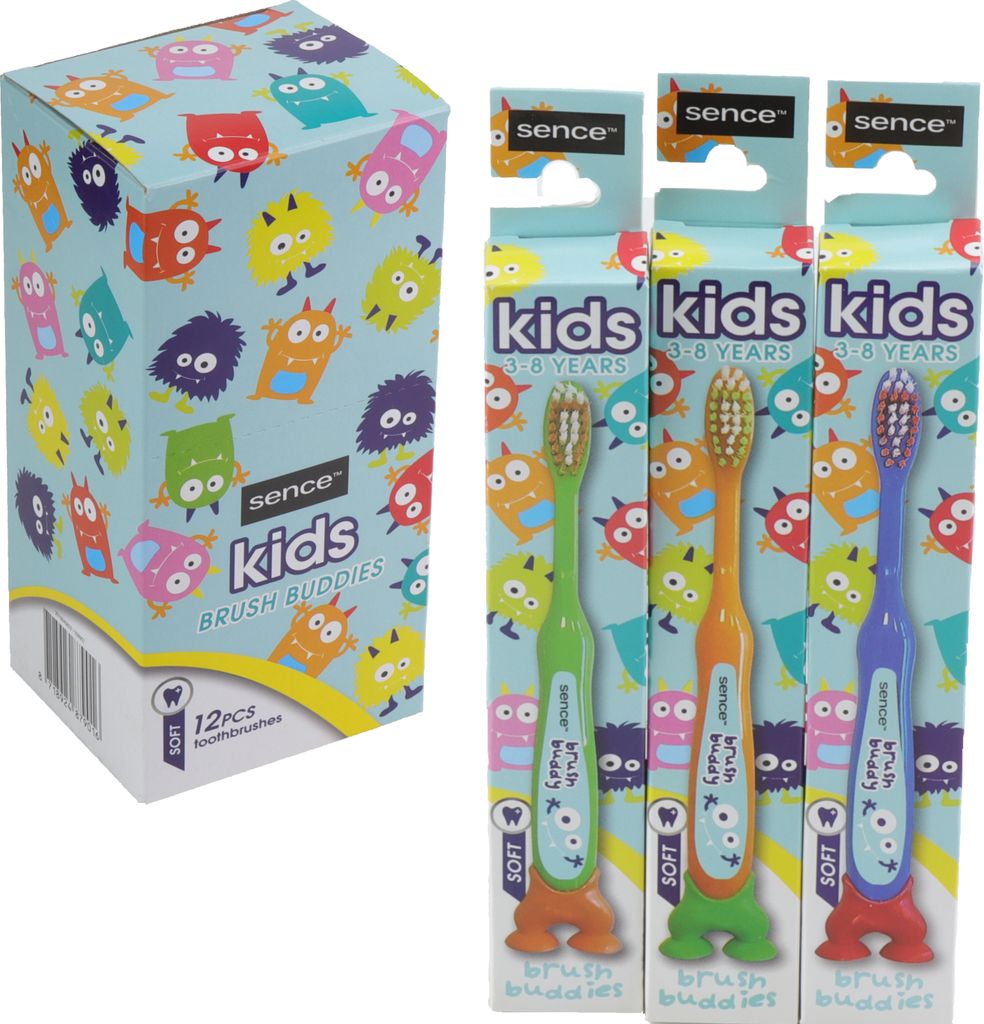 set di 12 spazzolini sence kids brush buddies per bambini Immagine del prodotto 