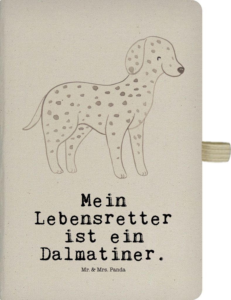 Mr. & Mrs. Panda Notizbuch A5 Dalmatiner Lebensretter - Transparent - Geschenk, Adressbuch, buch, Skizzenbuch, Tagebuch, Reisetagebuch, Dalmatinac