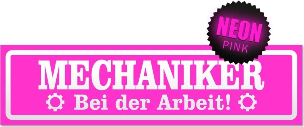 Mechaniker bei der Arbeit invertiert Magnetschild Schild magnetisch