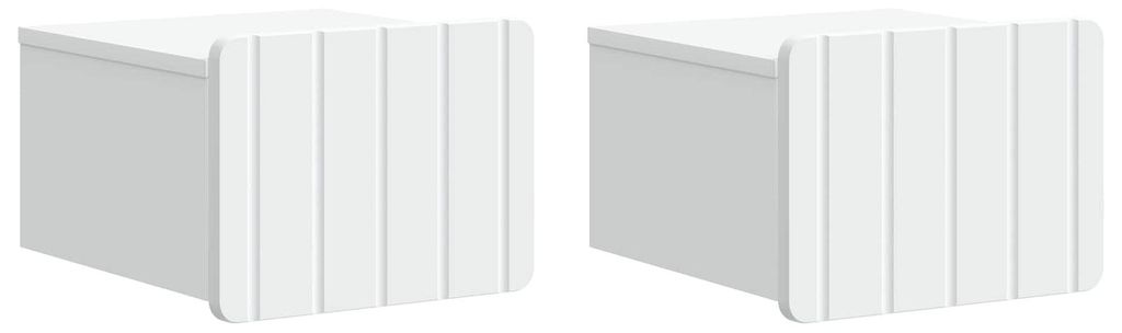 Maison Exclusive - Wandmontierter Nachttisch 2 pcs Weiß 33 x 34,5 x 24 cm