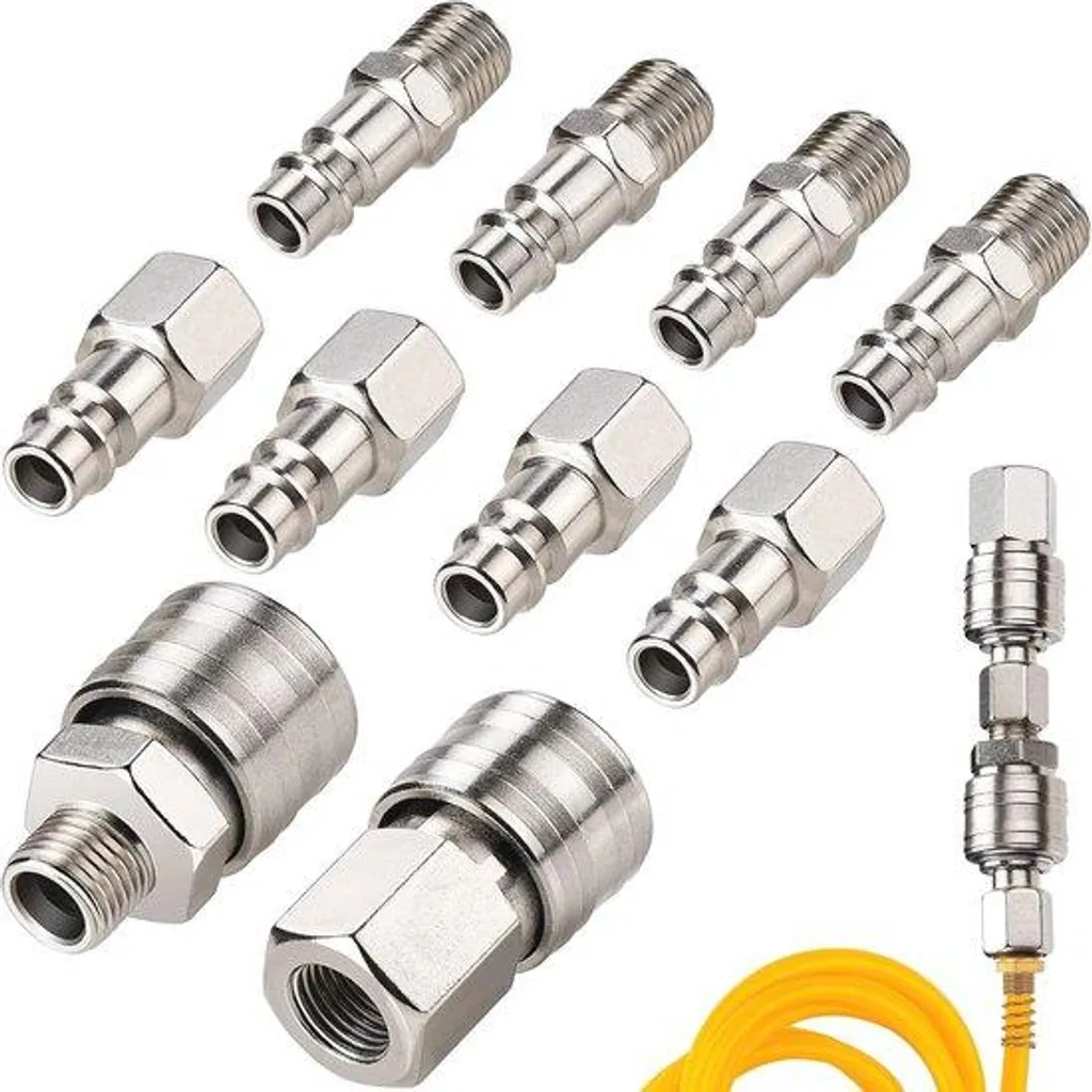 Tuyau haute pression 15m anti-torsion, raccord 10mm, débit air 10 bars