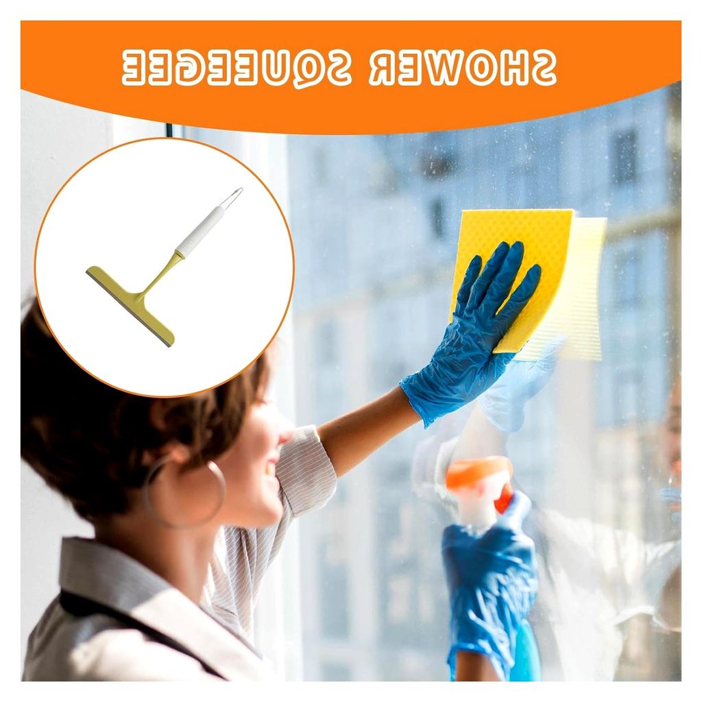Duschabzieher für Glastüren, Glasduschtürabzieher, Fensterwischer, Spiegelreiniger, Werkzeug für Küche, Wand, Zuhause, Tiefenreinigung