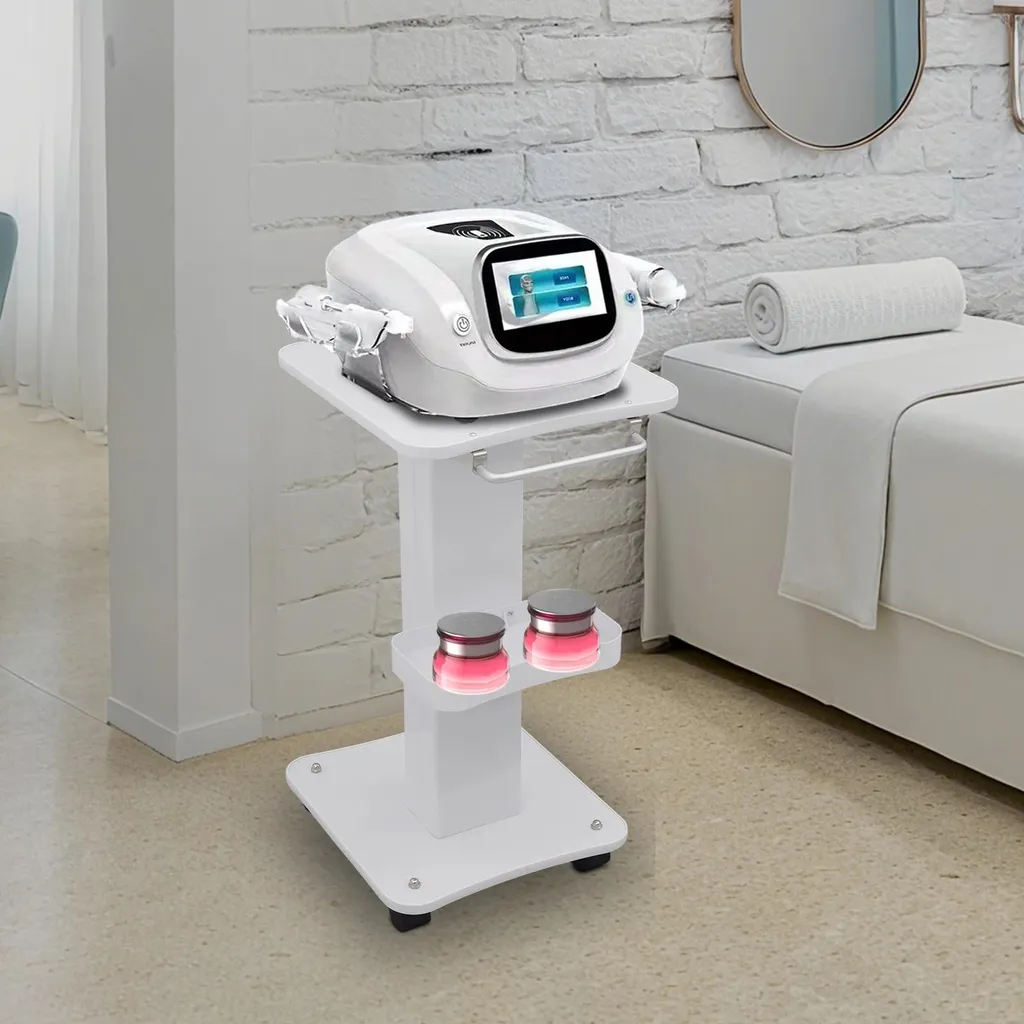 Chariot cosmétique blanc silencieux - Fini le désordre en salon 40 kg