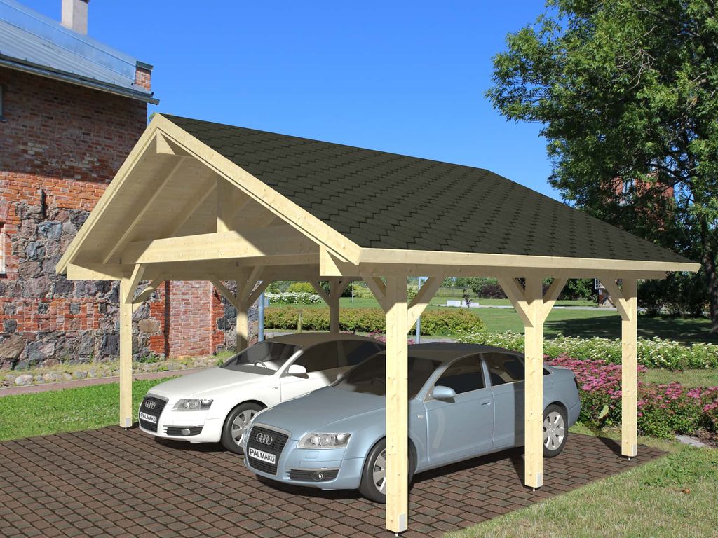 Doppelcarport Palmako Robert 20,6 m2 635x510 cm natur