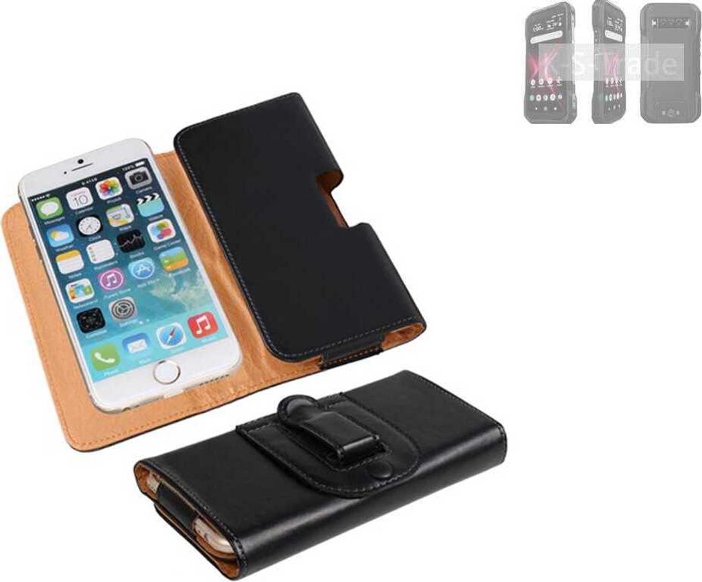 K-S-Trade Schützhülle Handyhülle kompatibel mit Kyocera DuraForce Pro 3 Holster Gürtel Tasche Schutzhülle Handy-Tasche Smartphone Case