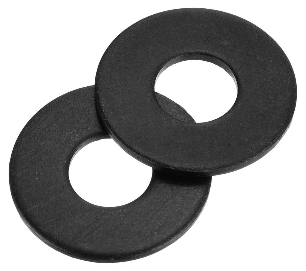 220 Stück runde Dichtungsringe M6 x 16 x 1 mm, Dichtringe aus Kohlenstoffstahl, schwarze Ringe, flache Dichtringe für Schrauben, Muttern und Gewi...