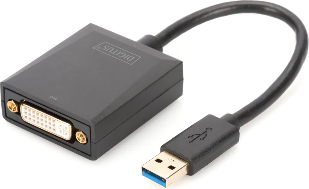 DIGITUS Adaptateur Graphique USB 3.0 vers DVI Noir DA-70834 Haute Résolution