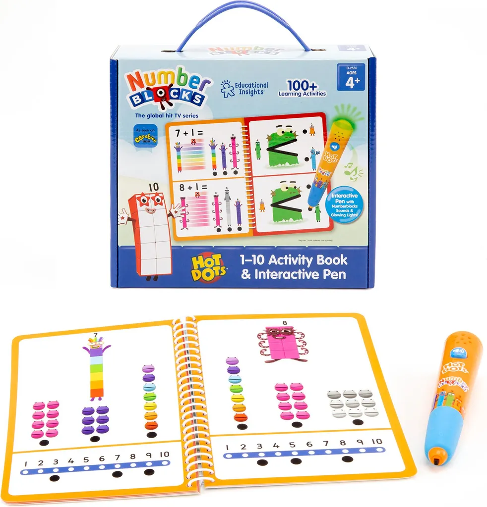 Numberblocks 1-10 Hot Dots Livre d'activités et stylo interactif