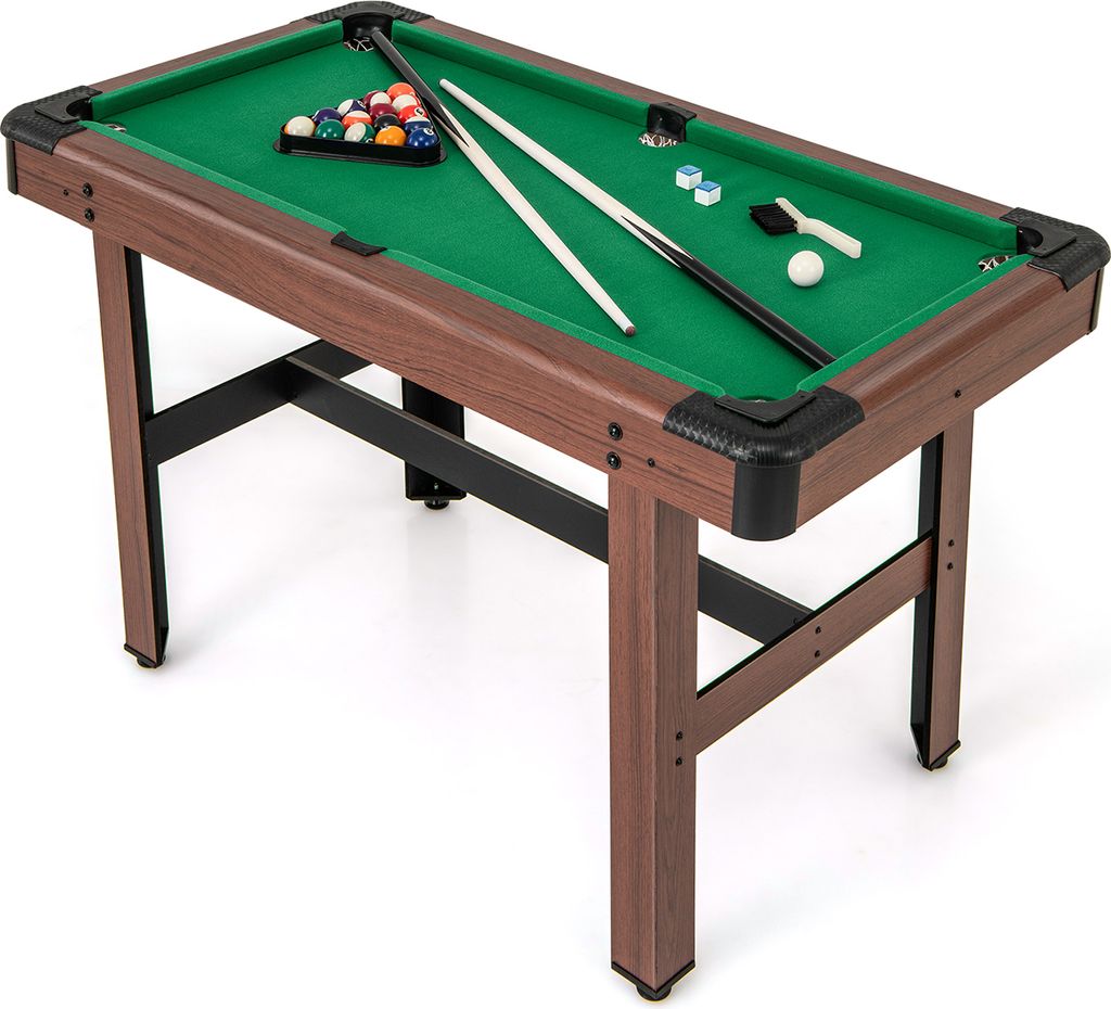 COSTWAY Billardtisch, Billlard Tisch aus Holz mit Zubehör, Produktbild 