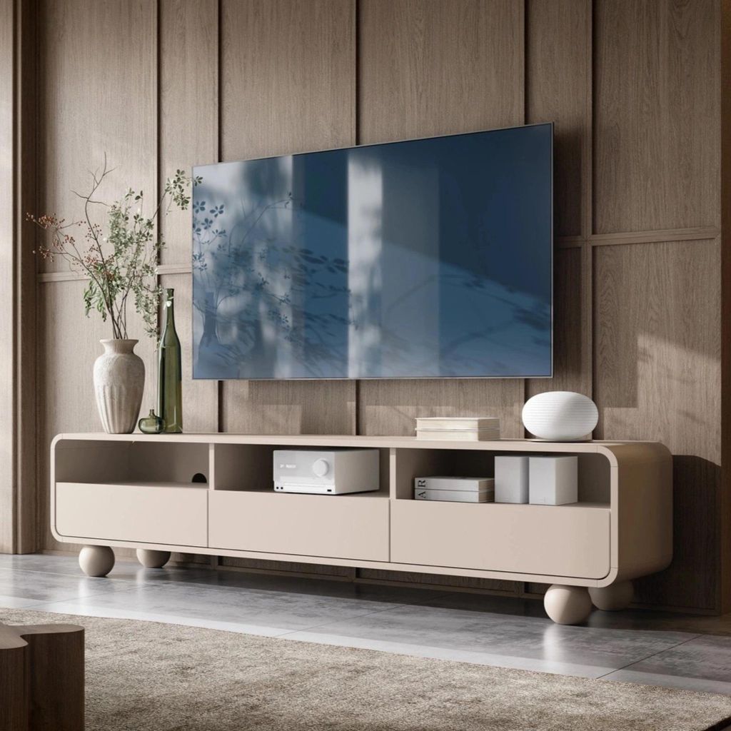 Orion TV-Lowboard 180 cm in Kaschmir mit drei Schubladen, Produktbild 
