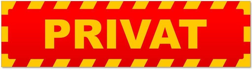Kiwistar - Autoaufkleber - Rot - 45 x 12 cm - PRIVAT gestreift - Hinweis Aufkleber Sticker für Auto, Kfz, Fahrrad, PKW, LKW