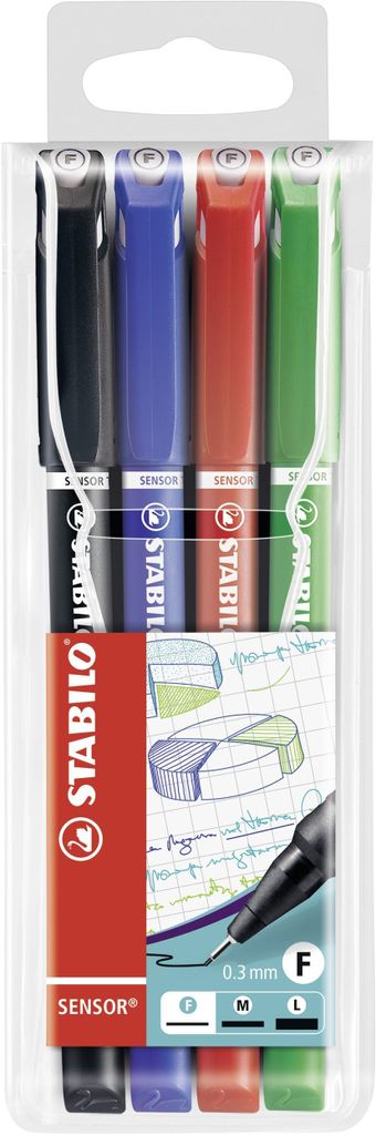 Fineliner avec pointe à ressort - STABILO SENSOR F - fin - Image du produit 