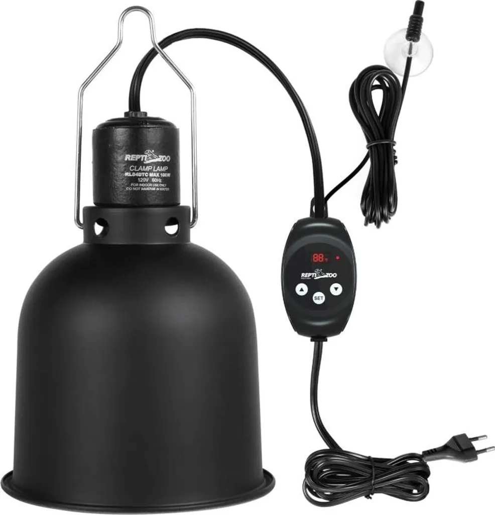 Lampe Chauffante pour Terrarium avec Thermostat Intégré Repti-Zoo 100W