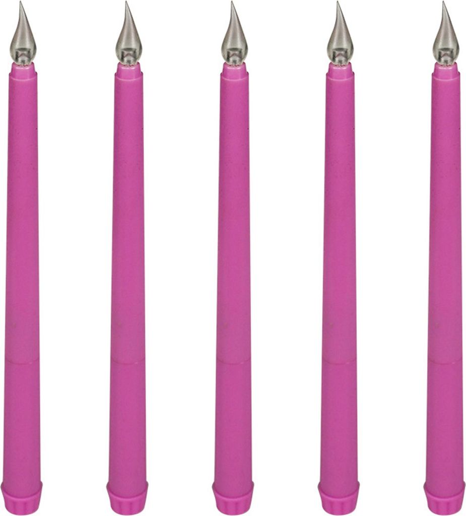 5Pcs LED Glowing Candle Light Flammenloses Kegelkerzenlicht Batteriebetriebenes warmes Licht für Home Party