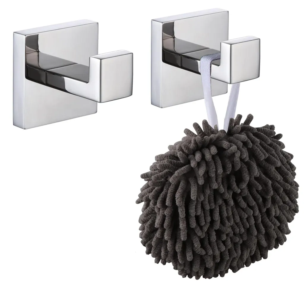 Crochet à vêtements robuste en acier inoxydable SUS 304 fini chrome