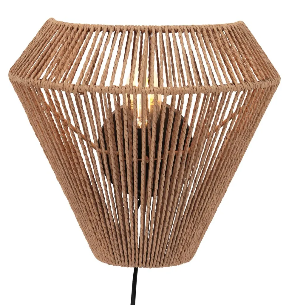 Lampe de Lit Maze Naturelle en Coton E27 - Applique Anne Lighting 4399CR