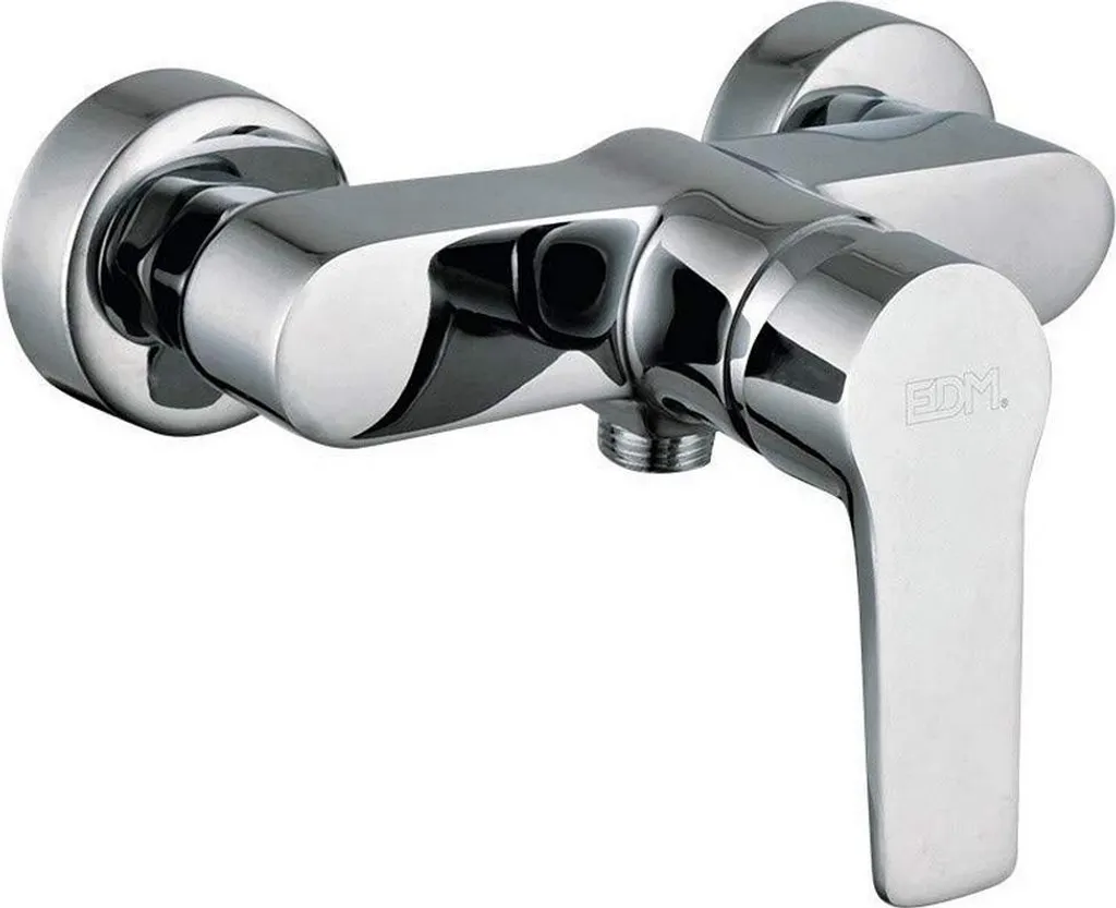 Mitigeur de lavabo EDM chromé en inox et laiton pour salle de bain moderne