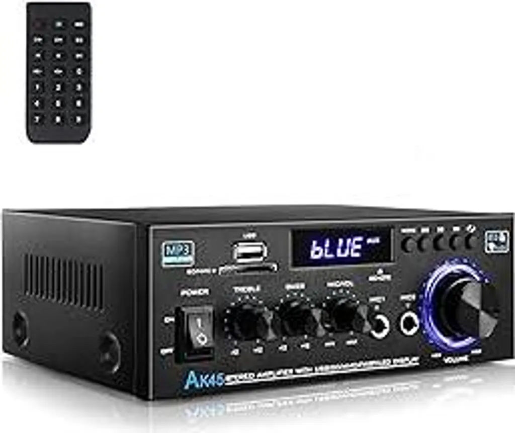 Amplificatore Auto 12V Bluetooth 600W Mini Hi-Fi Stereo Radio FM USB SD