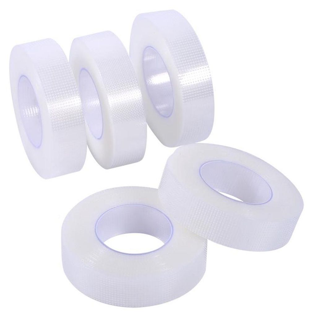 5 Rollen transparentes medizinisches PE-Klebeband, atmungsaktiv, Make-up-Tools für falsche Wimpernverlängerungen