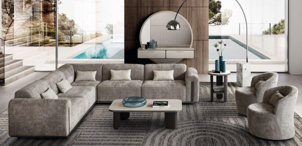 s Wohnzimmer-Set Designer L-Form Sofa 2x Sessel Couchtisch