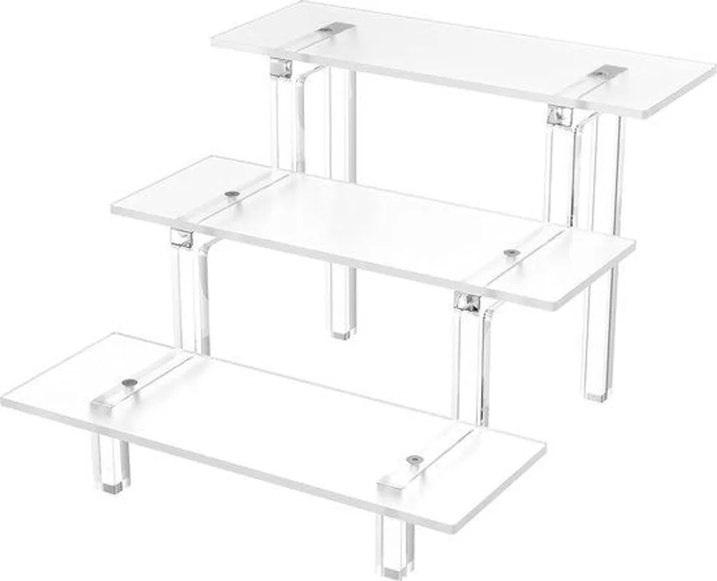 Support de présentation multi-niveaux en acrylique transparent 24 cm